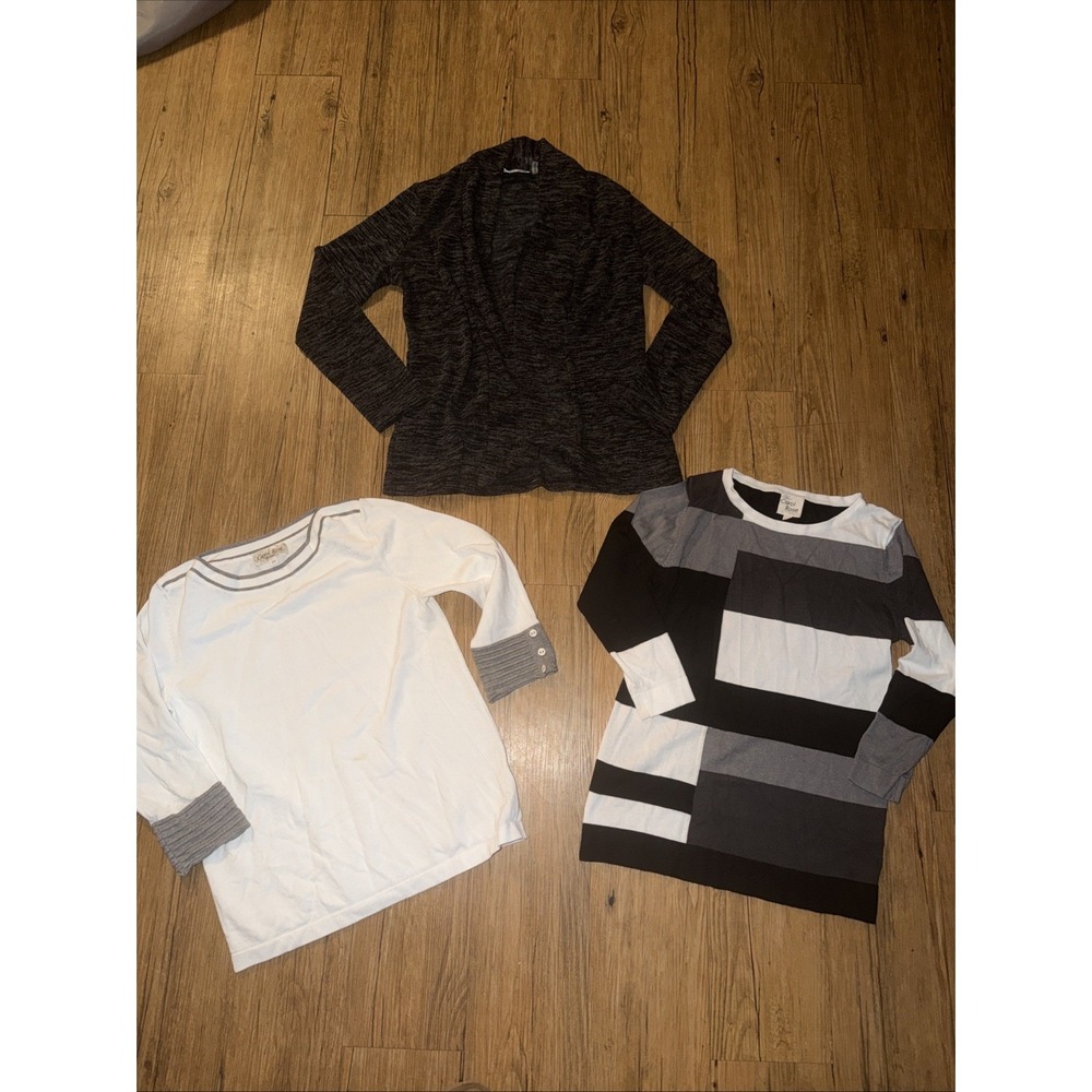 Carol Rose Petite Small Womens Clothing Bundle Lot Of 3 Preppy Cardigan Tops P